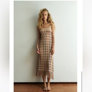 Zara crochet knit dress